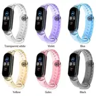 Ремешок для Xiaomi Mi Band 4 3, спортивный браслет, прозрачный разноцветный ТПУ Браслет для Mi Band3 4, сменные ремешки для mi band 4