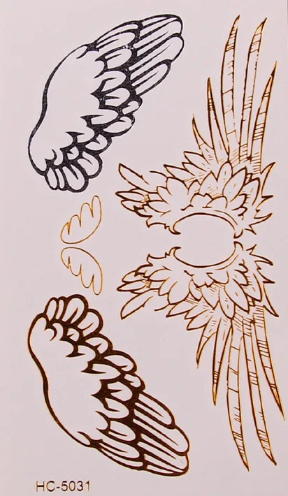 12 стилей бабочки Крылья татуировки стикер s штамповки девушки временные