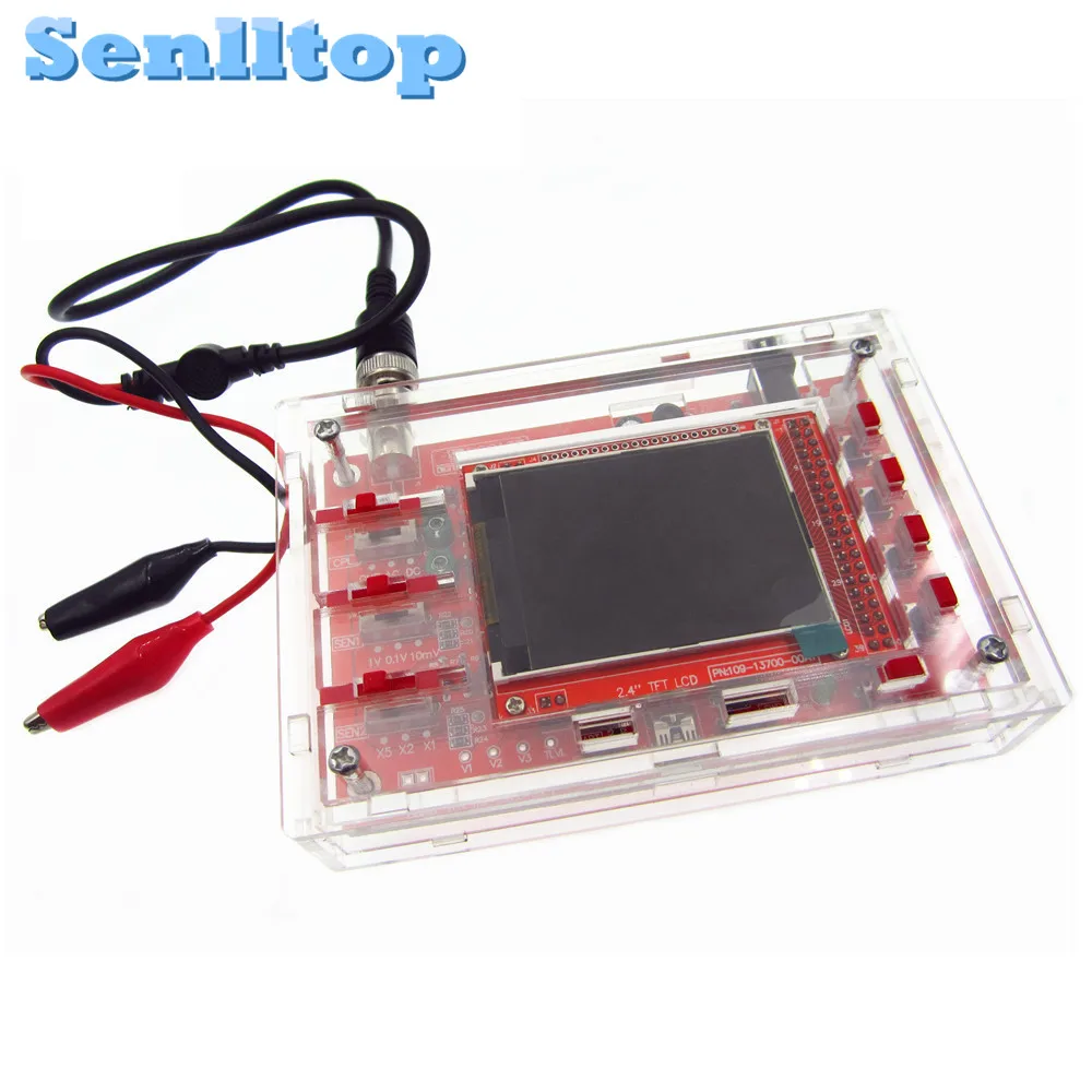 Набор цифровых измерительных приборов DSO138 SMD «сделай сам» с TFT ЖК-дисплеем, осциллограф STM32, тестер с акриловым чехлом