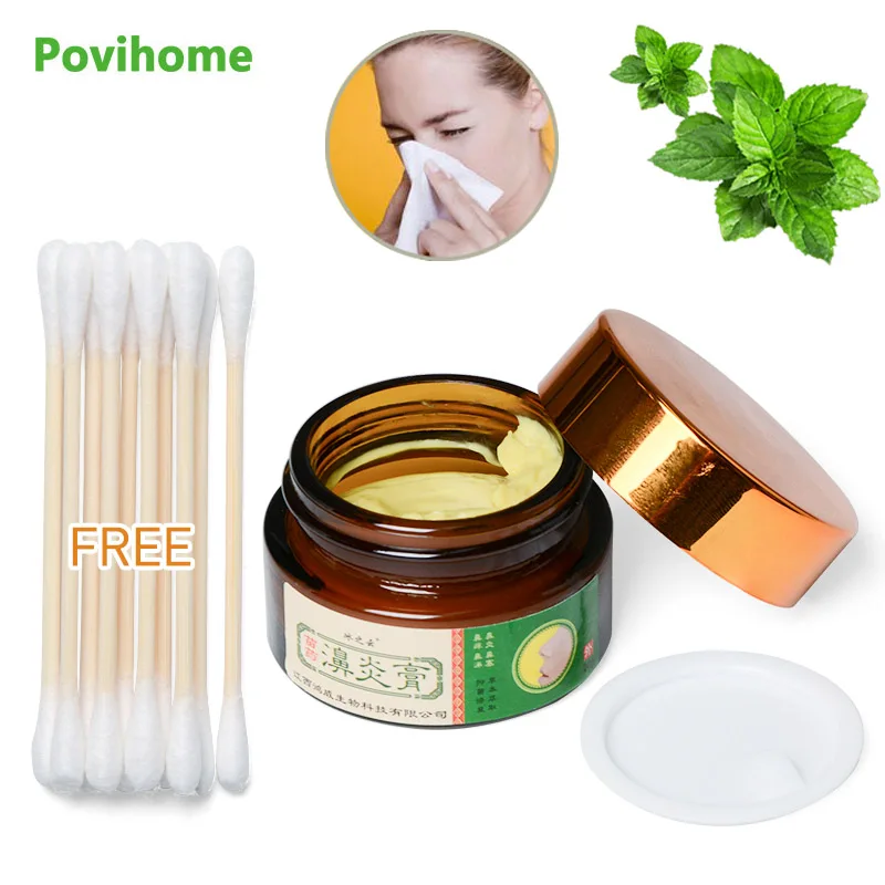 

1Pcs 20g 100% Original Chronic Rhinitis Treatment Ointment Sinusitis Cold Nasal Congestion Itching Herbal Medical Plaster Oil