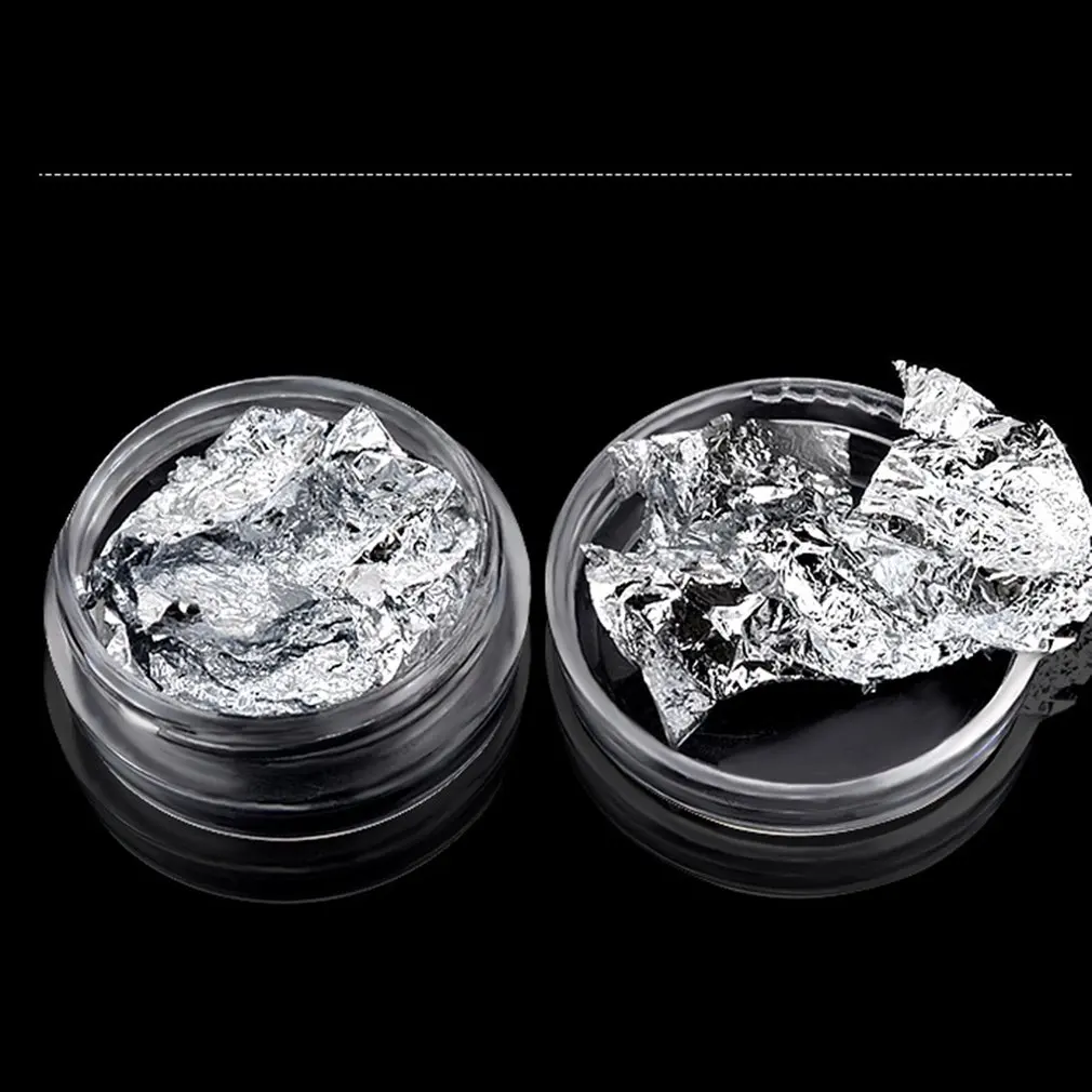 

Gold And Silver Tin Foil Nail Sticker Ornament Crystal Light Therapy Nail Foil Paper Elegant Great Popular Nail Jewelry