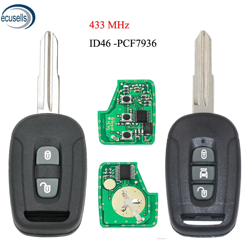 2/3 кнопок дистанционный ключ брелок 433 МГц 7936 чип ID46 для Chevrolet Captiva 2008 2013|Ключ от