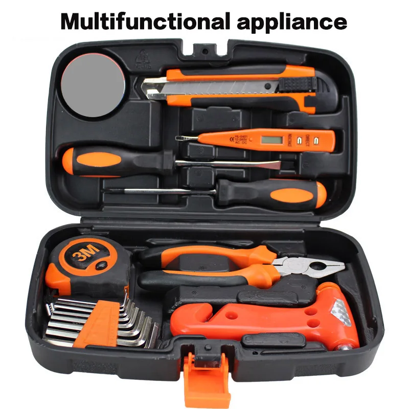 Маленький набор из 9 предметов аварийных инструментов молоток безопасности ящик