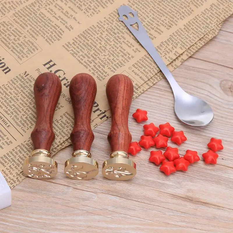 Ретро печатная Лилия палисандра герметизирующая ручка почтовый штамп