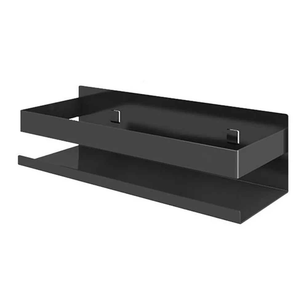 

Bathroom Shelf Wall Shower Shelf Stainless Steel Corner Shelf 40cm No-Drilling Storage Rack For Bathroom Kitchen Storage Holder