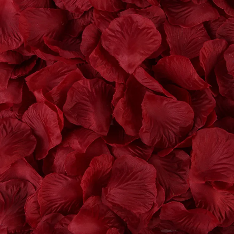 dark red 500 шт шелковые искусственные цветы розы для невесты свадебные украшения лепестки настольные цветы девичник вечерние украшения для свадьбы, B - Цвет: dark red