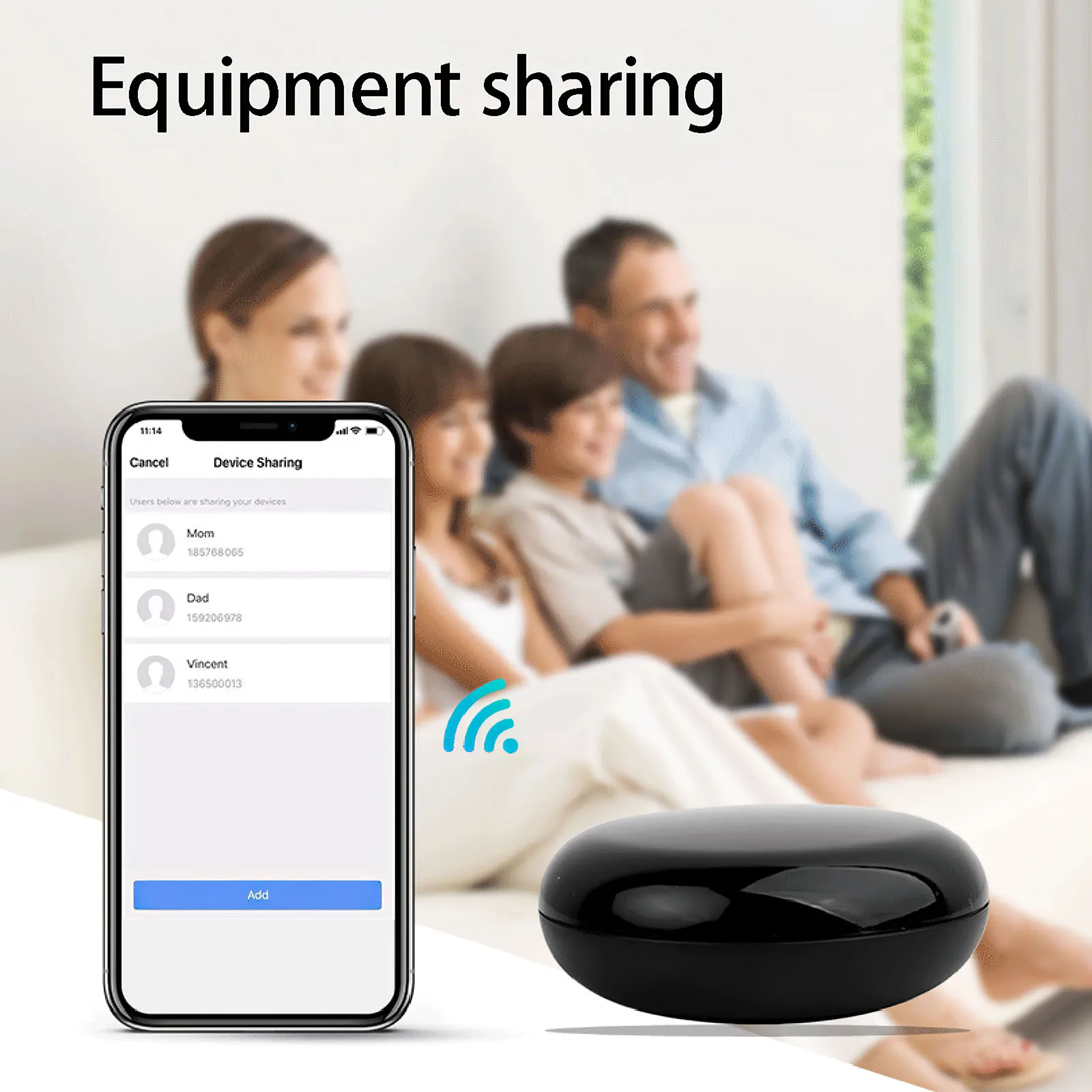 

Smart IR Remote Control Built-in Temperature and Humidity Sensor for Air Conditioner TV DVD AC Works with Alexa,Google Home