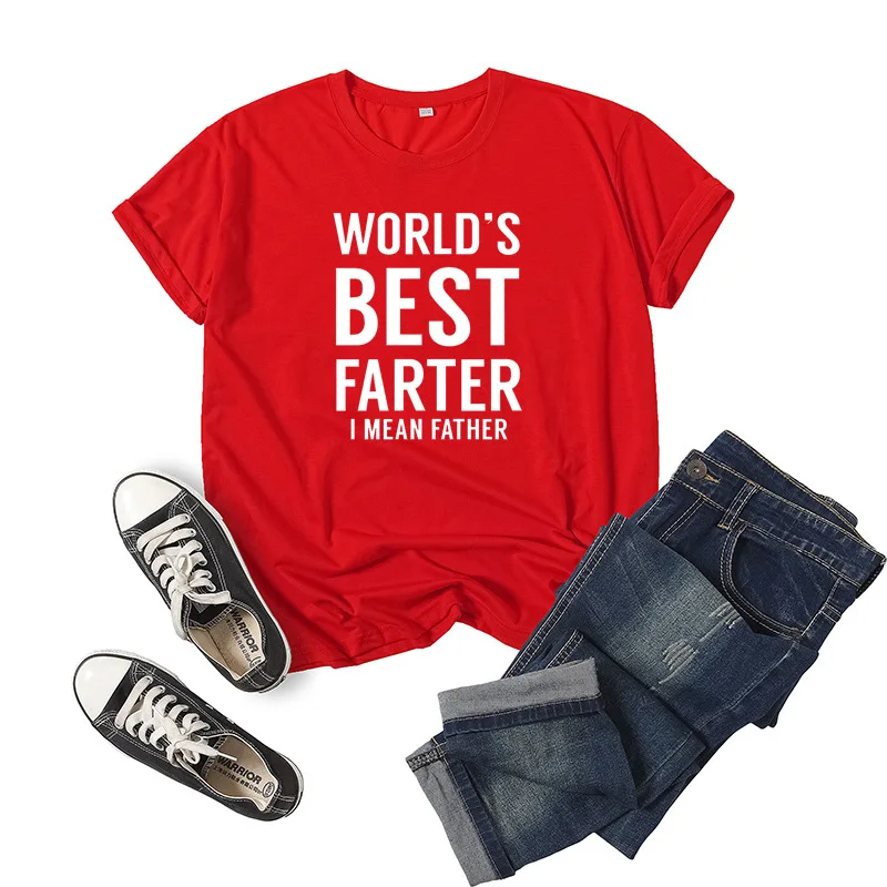 

World's Best Farter Letter Print Women T Shirt Short Sleeve ONeck Loose Women Tshirt Ladies Tee Shirt Tops Camisetas Mujer