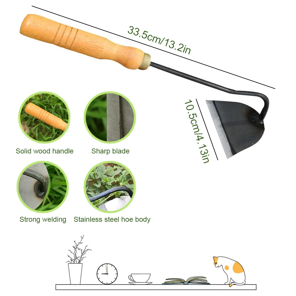 

Hoe Mini Portable Steel Handheld Loosening Soil Tool With Wooden Handle Garden Tool For Farm Gardening Agriculture Tools