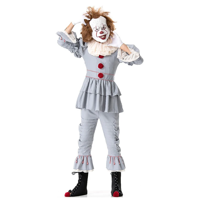 Костюм клоуна детский костюмы на Хэллоуин Стивена Кинга It для женщин косплей