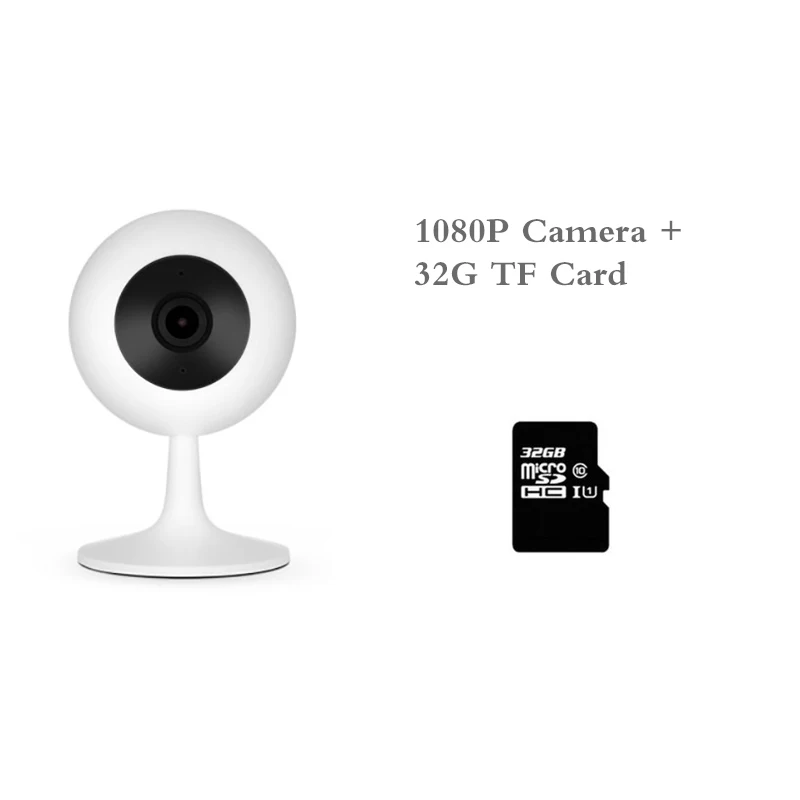 Xiaomi Mijia Смарт IP камеры 720 P/1080 P 100,4 градусов беспроводной Wifi инфракрасная камера ночного видения умный дом устройство безопасности - Цвет: 1080P Add 32G Card