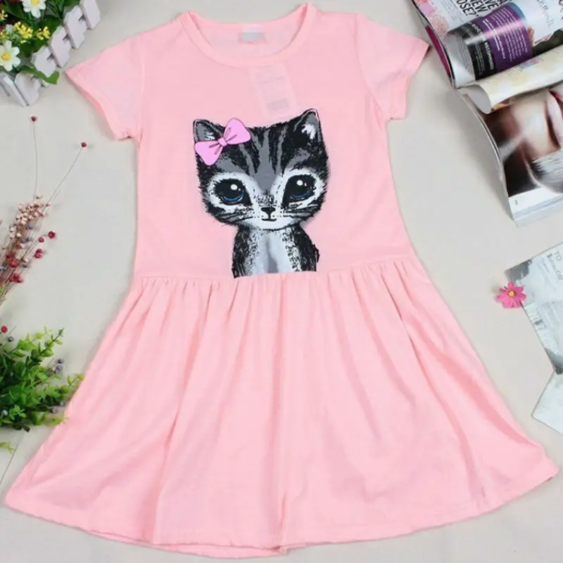Новинка 2018 модное летнее платье из чистого хлопка для девочек Милые Пляжные