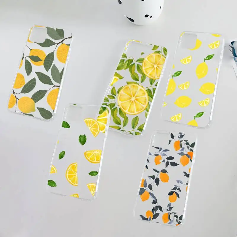 

lemon Phone Case Clear Transparent for iPhone 11 12 13 mini pro XS MAX 8 7 6 6S Plus X 5S SE XR 2020