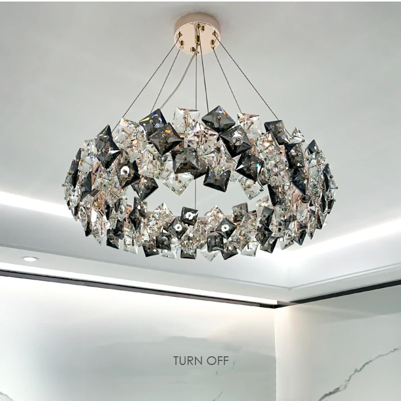 구매 북유럽 LED 크리스탈 펜던트 조명, 현대 창의력 디자인 홈 장식 매달려 램프 거실 침실 식당 바