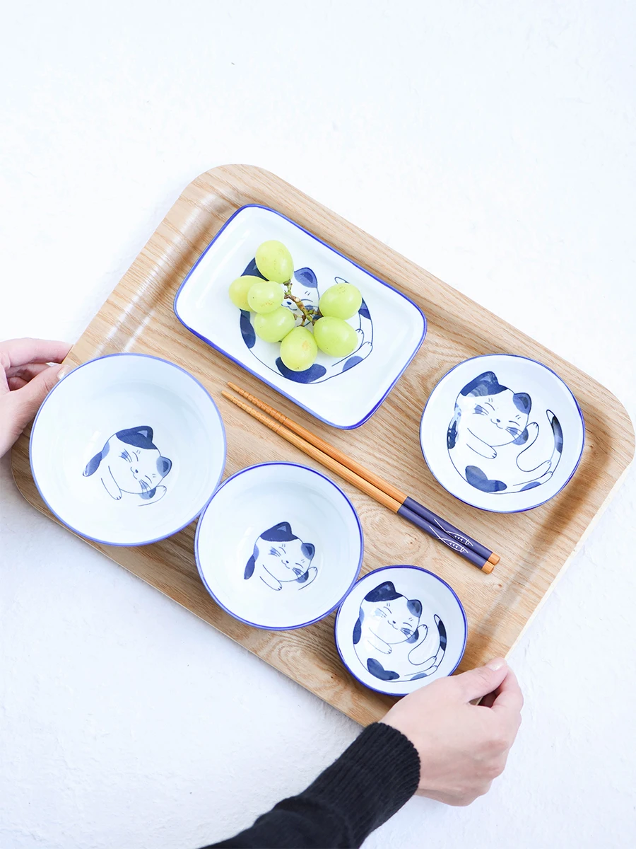 JSWORK керамический обеденный набор в японском стиле тарелки блюдо миска столовые