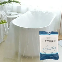 travel portable disposable bathtub cover bag tub film family hotel health clean bath home decor salon household bags 90x 47in