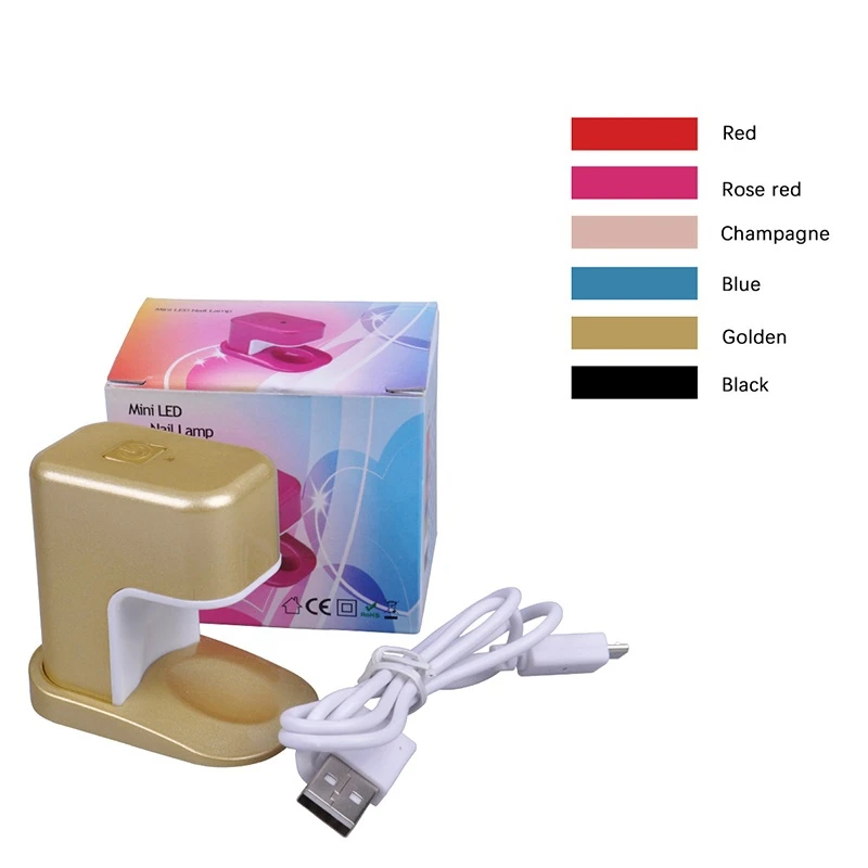 

6w Mini UV Lamp For Nail Art Curing UV Gel Nail Polish Nail Dryer 45s 60s Timer Setting USB Charging Home Used Nail Dryer