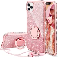 shiny bling diamond glitter case for xiaomi redmi 10x 9 8 8a 9a 9c s2 5a k40 strap note 10 10s 9s 8t 8 9 pro max soft tpu coque