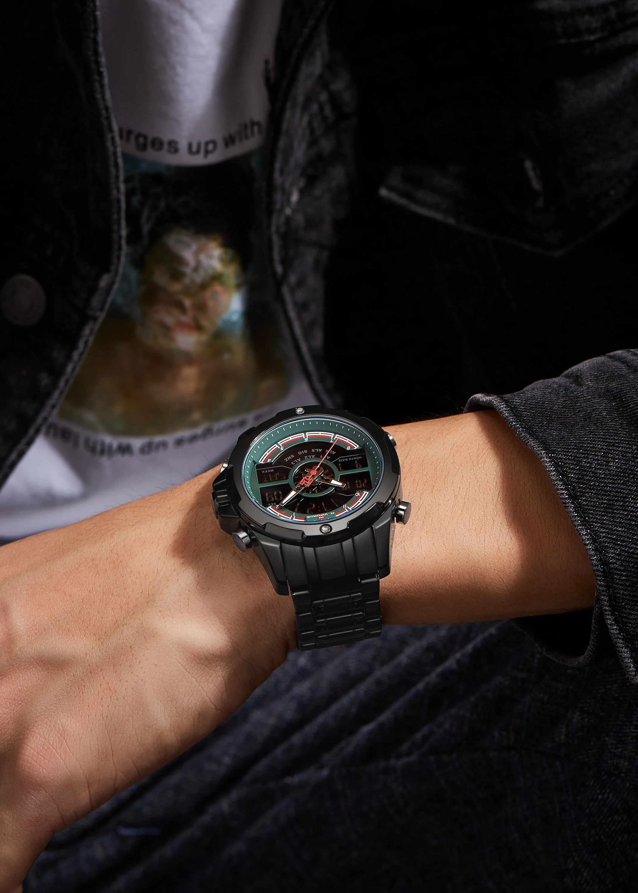 NAVIFORCE Top Brand Men Watches Stainless Steel Quartz Watch Chronograph Military Clock Sport Wrist Relogio Masculino | Наручные часы