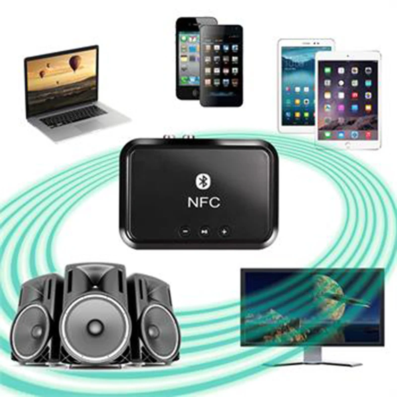 Bluetooth приемник NFC/USB диск для чтения музыки стерео беспроводной адаптер 3 5 мм AUX/RCA