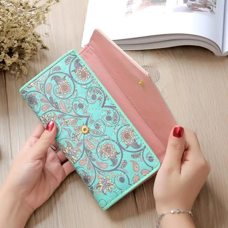 Модный женский кошелек конверт с ремешком на запястье цветной удлиненный клатч