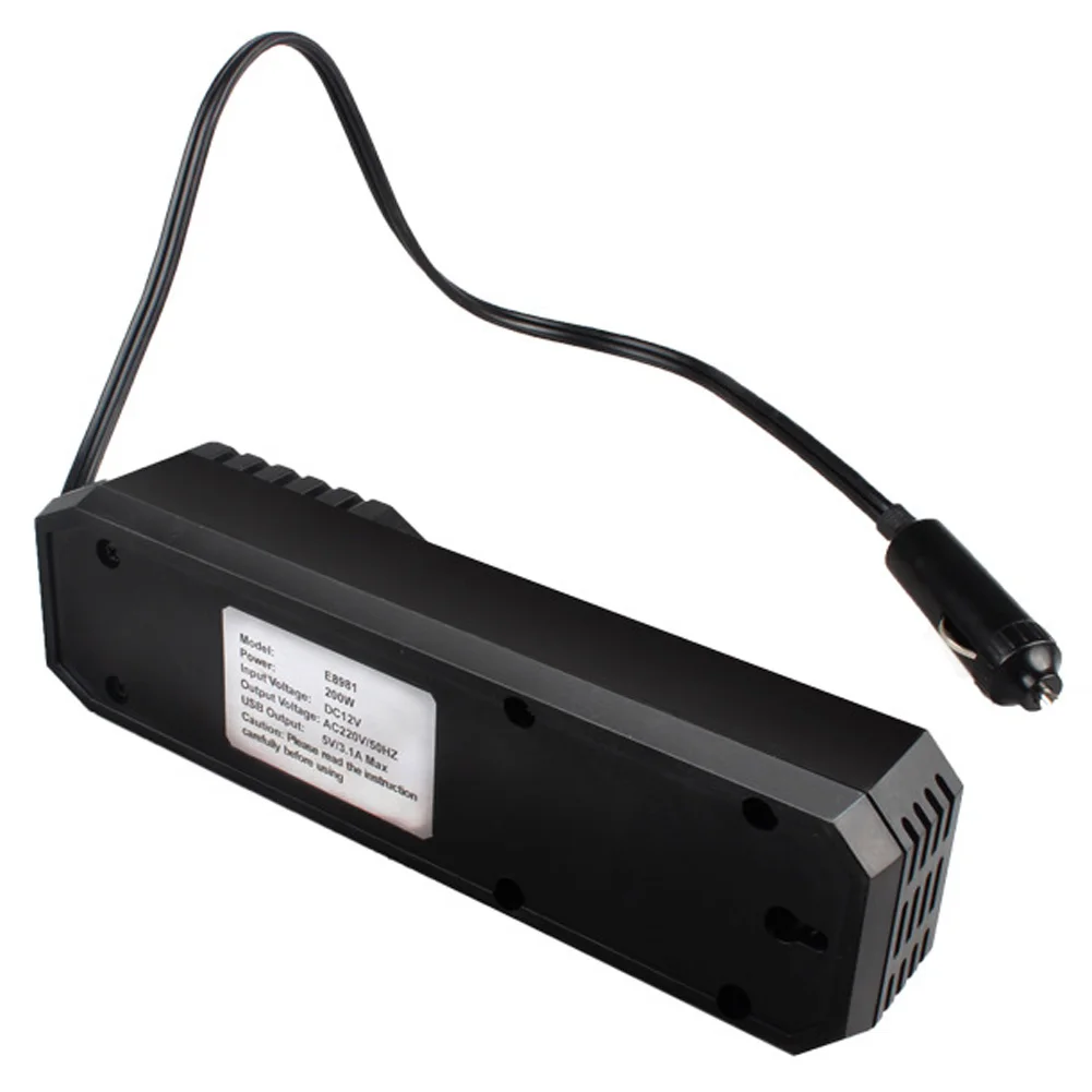 200 W Watts Car Cigarette Inverter 12 V to 220 Volt DC AC Converter 4 USB 3.1A Charger Wave Auto Adapter Voltage Transformer | Автомобили