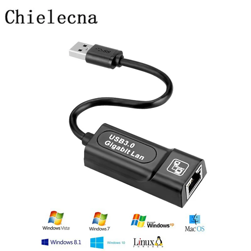 Chielecna USB Ethernet адаптер Сетевая карта USB LAN Мини Сетевой адаптер USB к RJ45 10/100 Мбит/с ЛВС USB RJ45 карта для Mac