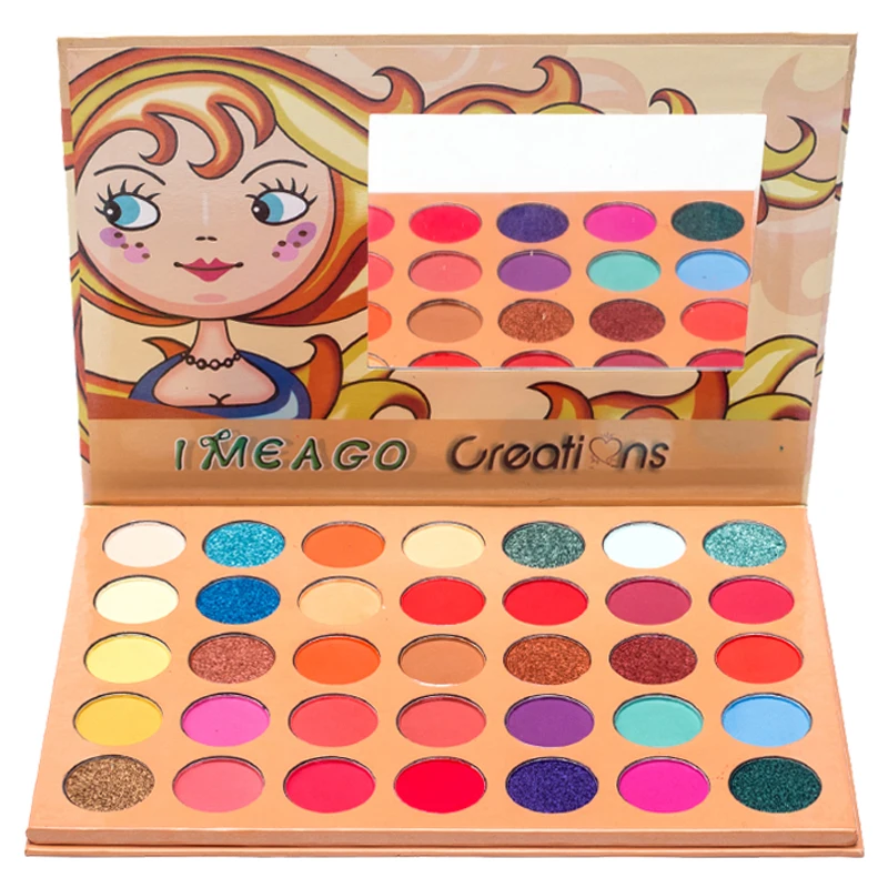 yellow(35 colors) ICYCHEER авокадо студия матовые тени для век Палитра питания блеск блесток хайлайтер мерцающий макияж Пигмент Тени для век Палитра - Цвет: yellow(35 colors)