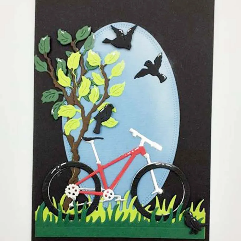 Весна 2020 металлический Трафаретный вырубной штамп для велосипеда поделочная