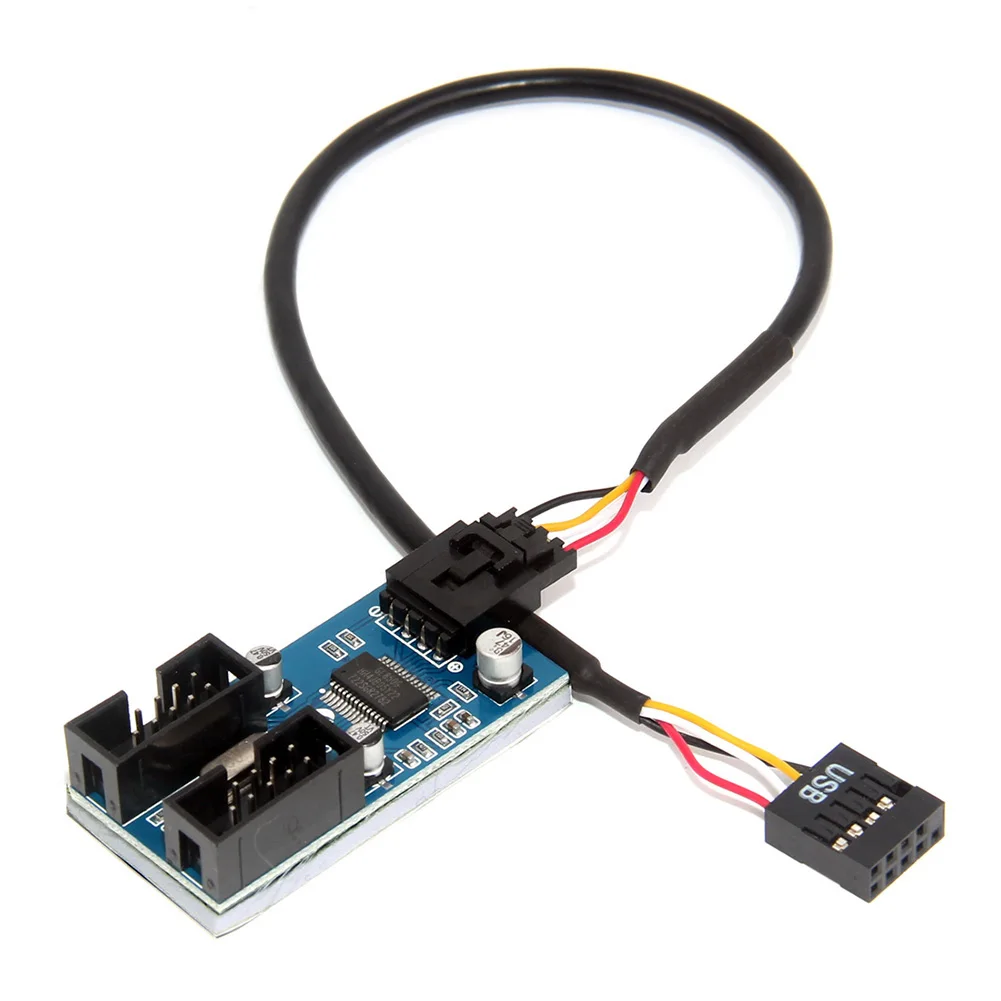 USB 9-контактный разъем для материнской платы 30 см сплиттер-удлинитель с