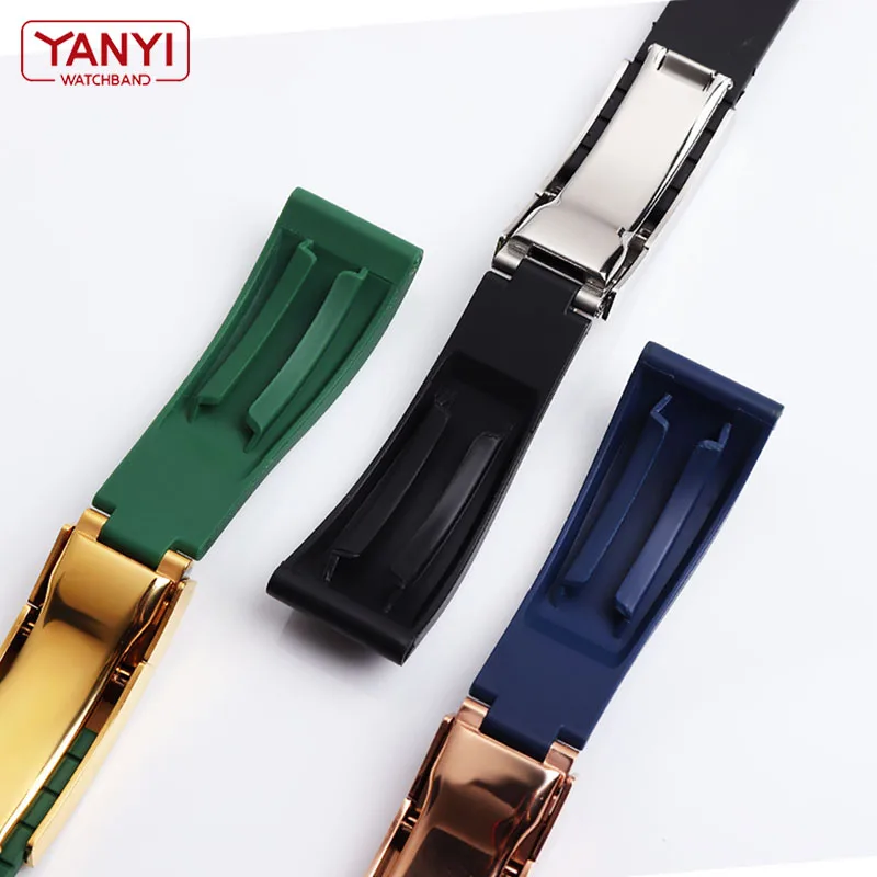 Rubber Watchband for rolex watch band 20mm Diving waterproof Silicone bracelet prevent dust wholesale mens wristband strap
