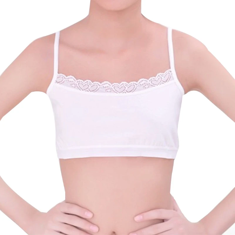 

Lace Cotton Young Girls Training Bra 8-12Years Children Bras Condole Belt Vest