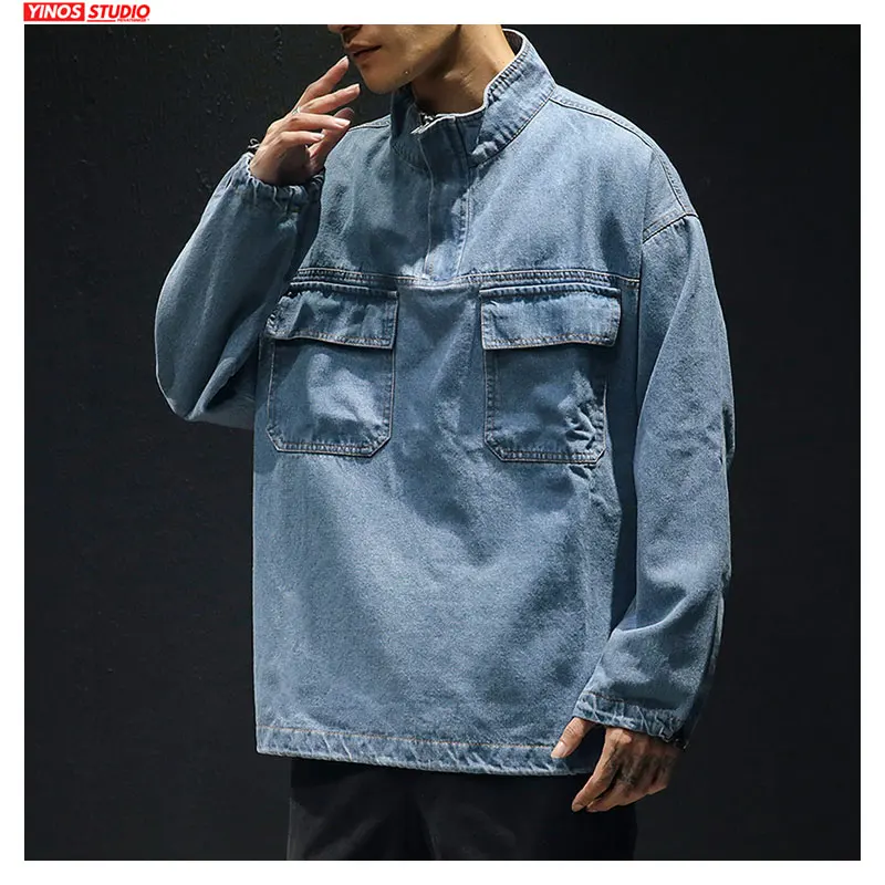 Прямая поставка 2020 Осенняя уличная джинсовая куртка однотонные ветрозащитные