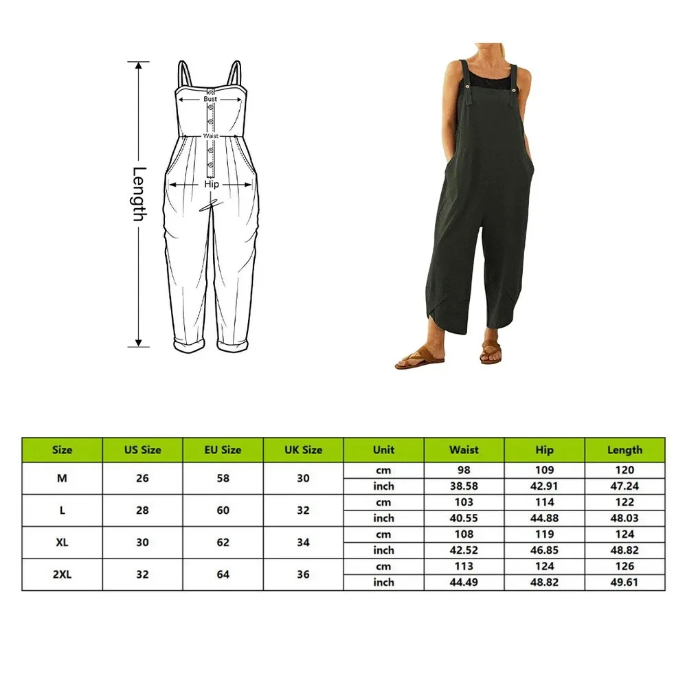 

Loose Playsuit Women Solid Pocket Woman Romper Casual Long Bodysuit Strap Button Oversized Jumpsuit Pijama Mameluco