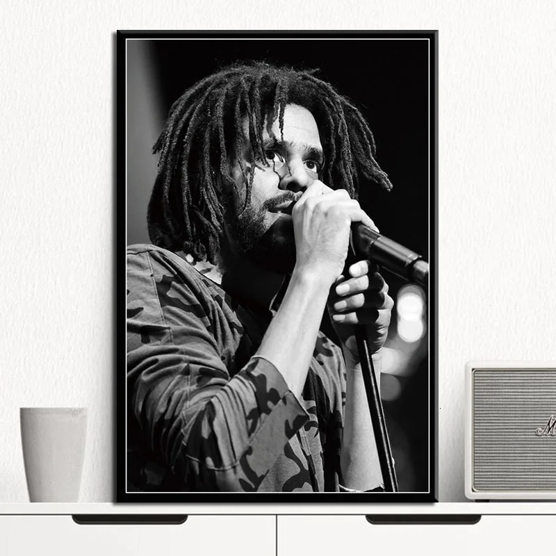 J Cole рэп хип хоп музыка звезда певец рэпер художественная живопись винтажный