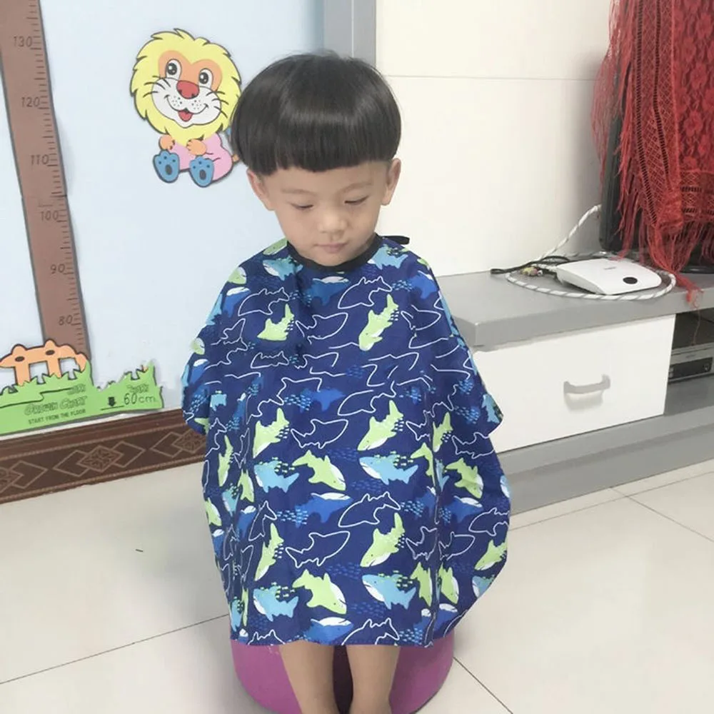 

Dolphin Child Salon Barber Hairdresser Hairdressing Hair Cutting Gown Cape Kid Hair Cut Cloth Barber Shop Supplies