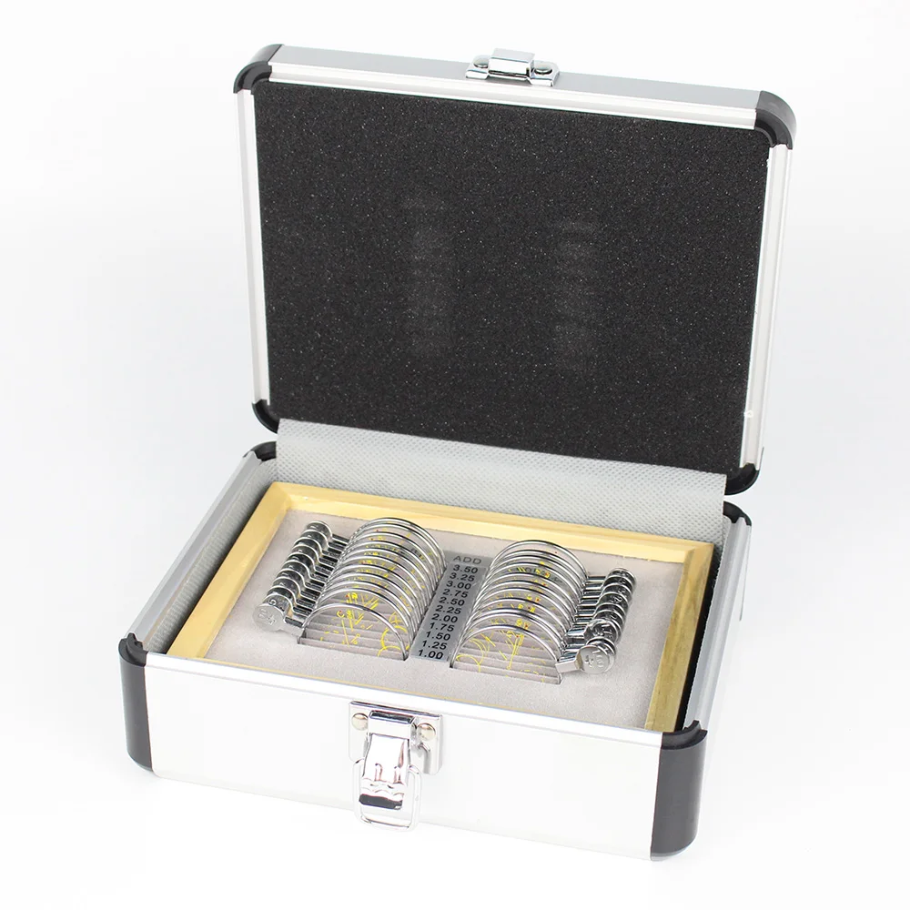 

22 pcs Opthalmic Progressive Trial Lens Set Optical Trial Case