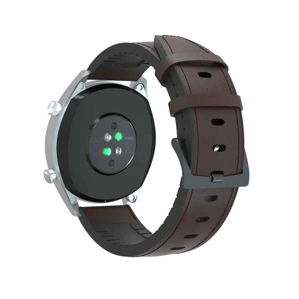 22 мм Универсальный кожаный ремешок для часов Garmin vivoactive 4 ремешок для huawei Watch GT2 GT 2 браслет на запястье Amazfit 2/2S