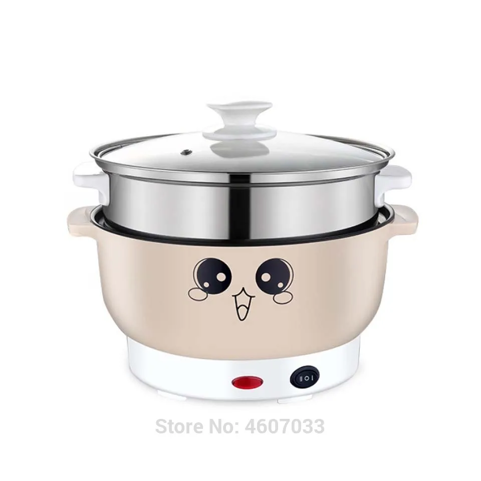 

220V Multifunctional Electric Cooker Heating Pan Electric Cooking Pot Machine Hotpot Noodles Rice Eggs Soup Steamer Cooking Pot