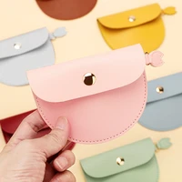 fashion mini coin purse ladies girls tassel leather simple coin purse storage bag solid color simple all match coin purse