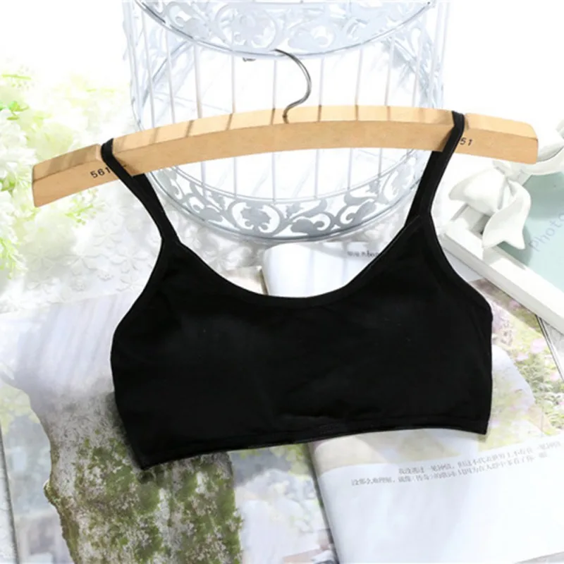 

ZL Adolescent Girls Training Bra Kids Teenage Soft Cotton Breathable Underwear