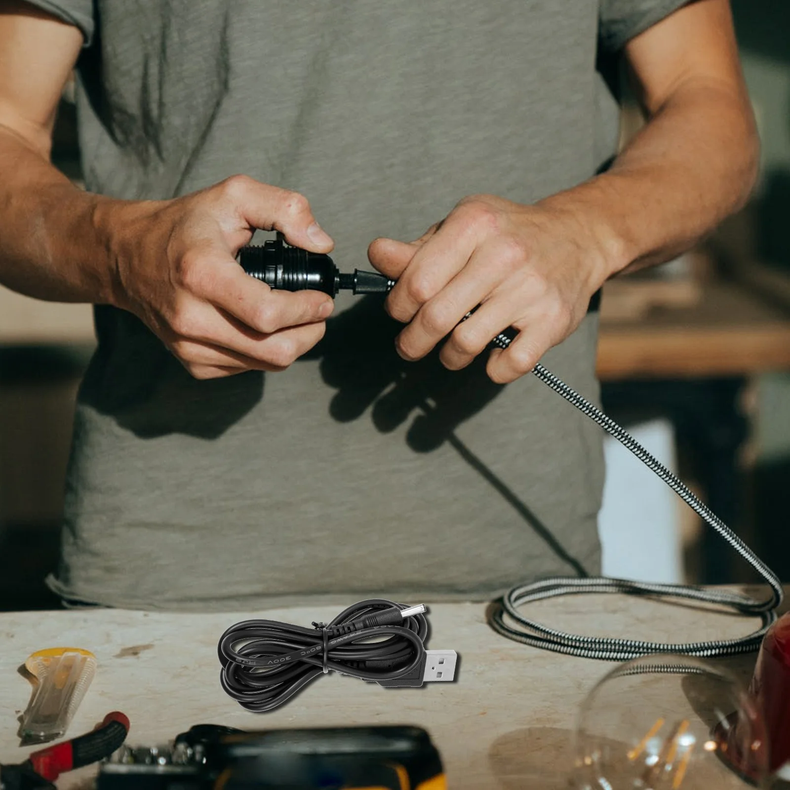 2pcs Simple Practical Single Effector USB Cables Instrument | Спорт и развлечения