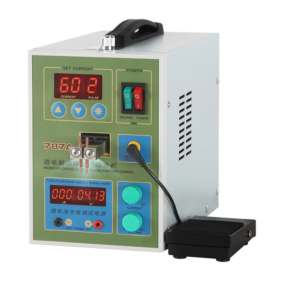 

LED Pulse Battery Spot Welder SUNKKO 787A+ Spot Welding Machine MCU Welder Machine Capability Charger Foot Pedal FOR 18650