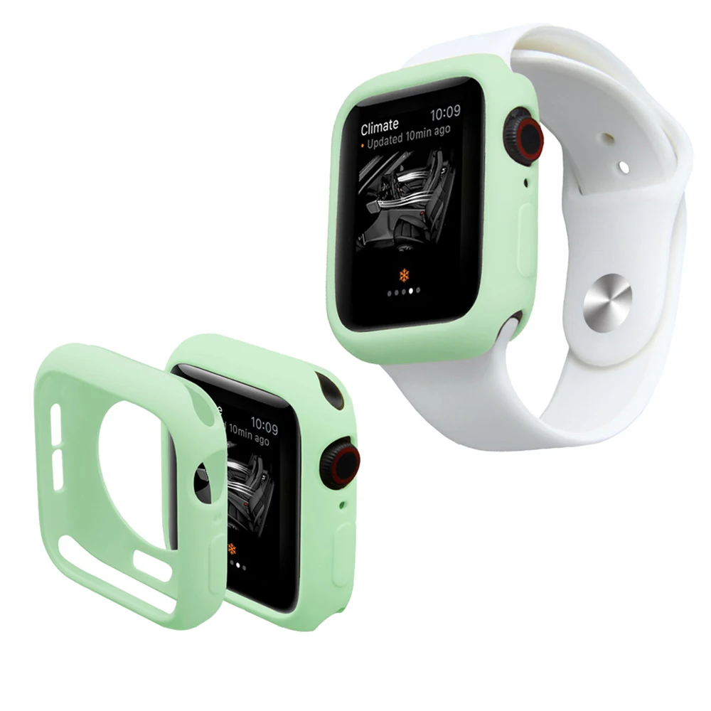 Чехол карамельного цвета для iWatch Series 4 44/40 мм силиконовый чехол ТПУ бампер защита