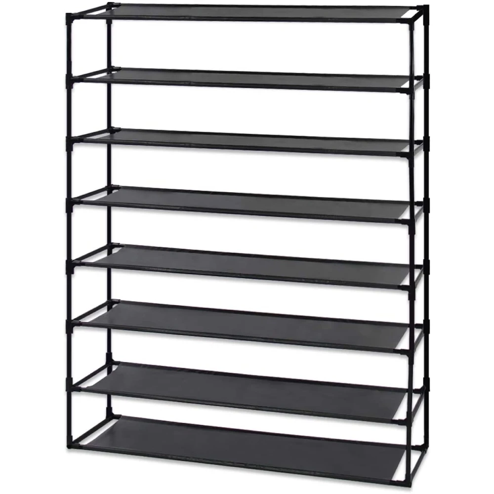 

Simple Assembly Shoe Rack No Dust 100cm Super Wide and Extra Large Combined Cover 8 Layer Tube Black Interlayer Cloth