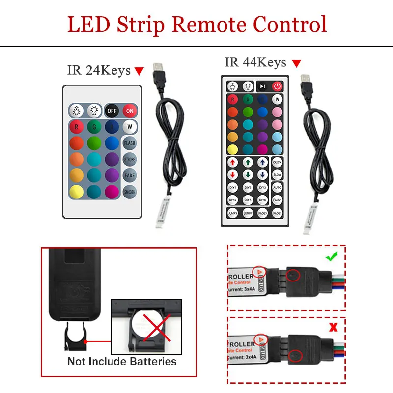 USB 5V RGB СВЕТОДИОДНАЯ лента SMD 2835 5050 DC Водонепроницаемая гибкая декоративная