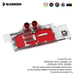 Водяной блок BARROW для NVIDIA RTX 2080Ti2080 Founders EditionReference Editionполное покрытие GPU, поддержка BS-NVG2080T-PA