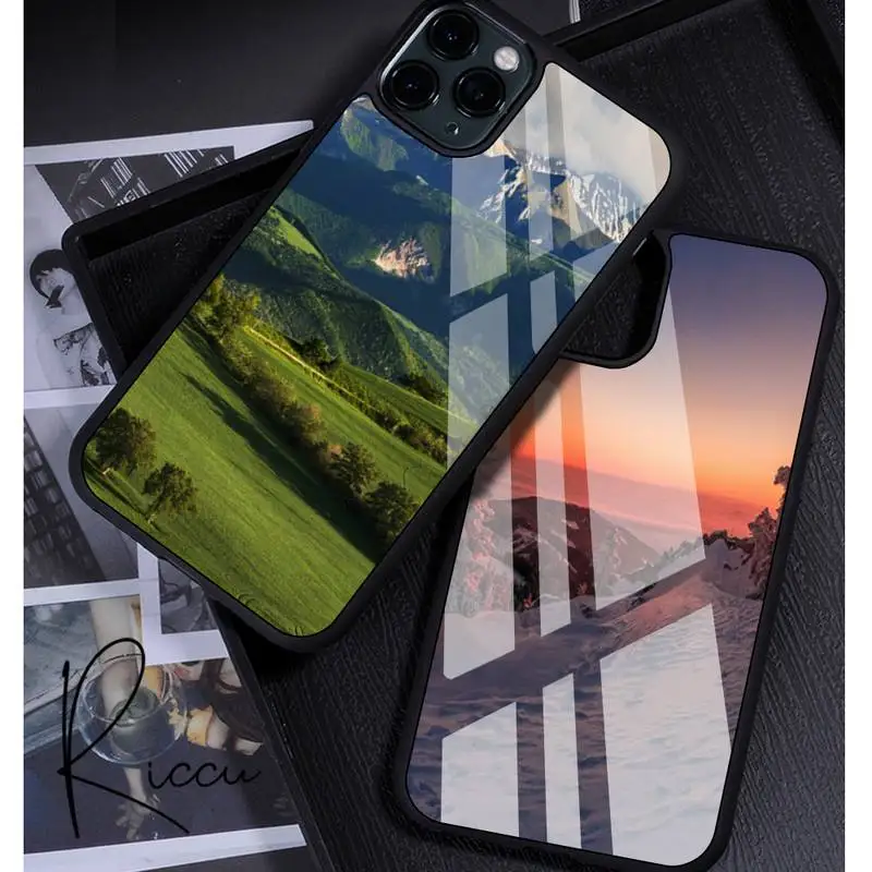 

Резиновый чехол для телефона с изображением горного Пейзажа для iPhone 12, 11 Pro Max, XS, 8, 7, 6, 6S Plus, X, 5S SE, 2020 XR, 12 Mini