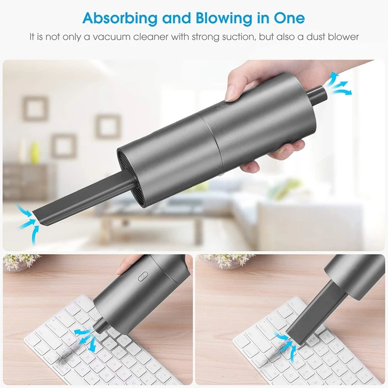 

Mini Vacuum Cleaner Small Handheld Vacuum Cordless USB Rechargeable, Dust Buster and Blower 2 in 1, Keyboard Cleaner