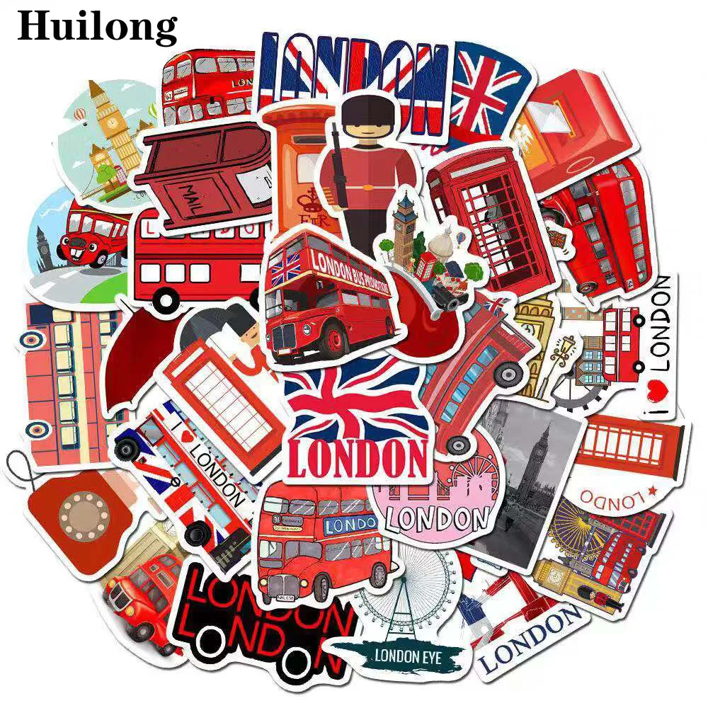 50 шт. смешанные классические лондонские красные автобусы ориентир защита